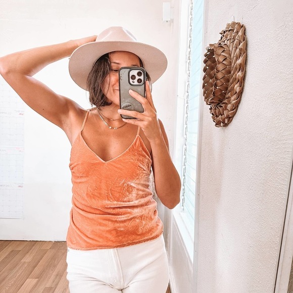 Le Superbe Nomad Velvet Cami Orange Size 2 - Picture 1 of 10